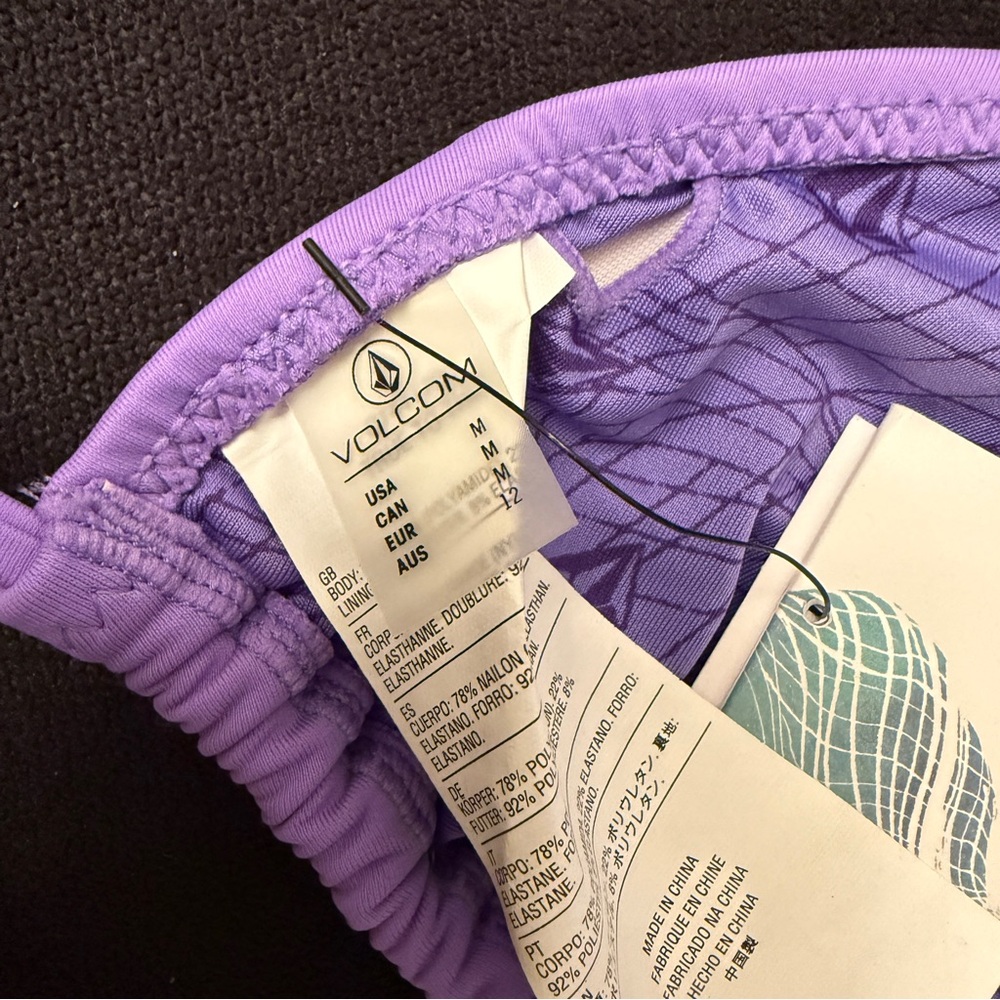 Volcom Lilac Triangle String Bikini Top - Picture 4 of 5